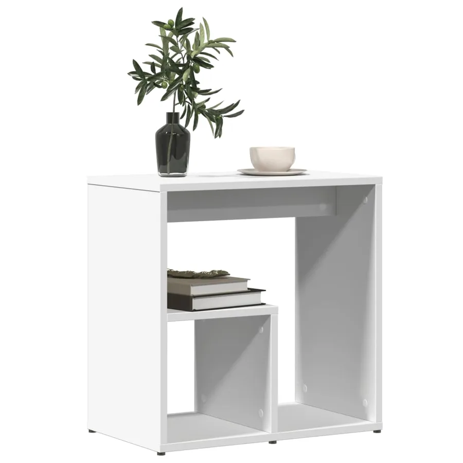Tables d'appoint 2 pcs blanc 50x30x50 cm bois d’ingénierie - 4