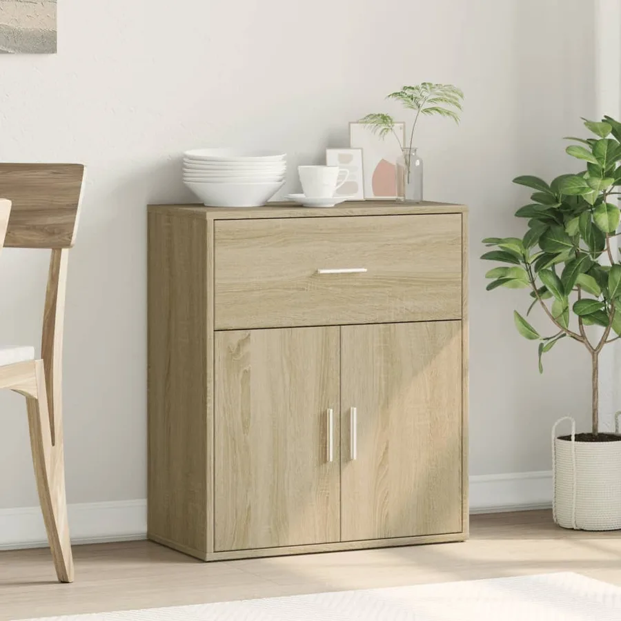 Buffet chêne sonoma 60x31x70 cm bois d'ingénierie - 3