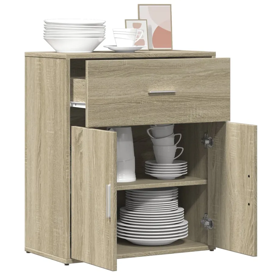 Buffet chêne sonoma 60x31x70 cm bois d'ingénierie - 4
