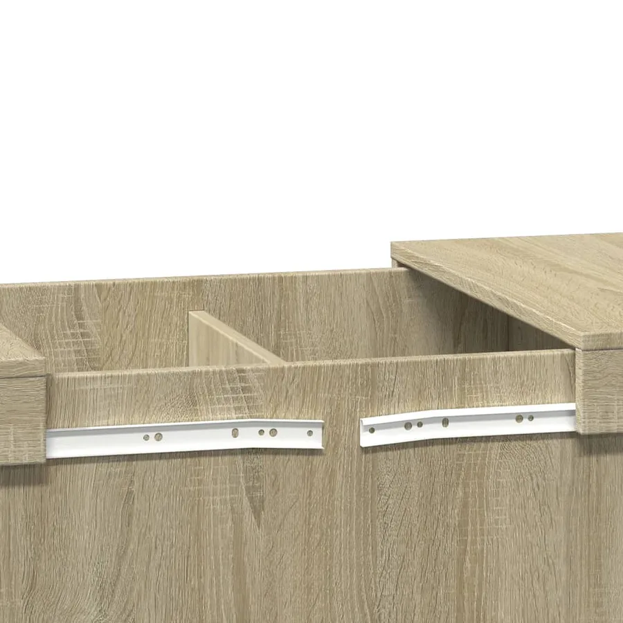 Table basse chêne sonoma 100x55x40 cm bois d'ingénierie - 10