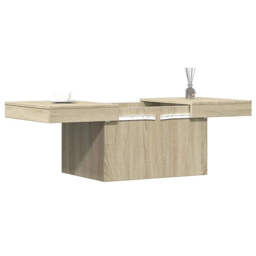 Table basse chêne sonoma 100x55x40 cm bois d'ingénierie - 4