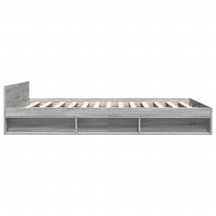Cadre de lit avec tiroirs sans matelas sonoma gris 160x200 cm - 5