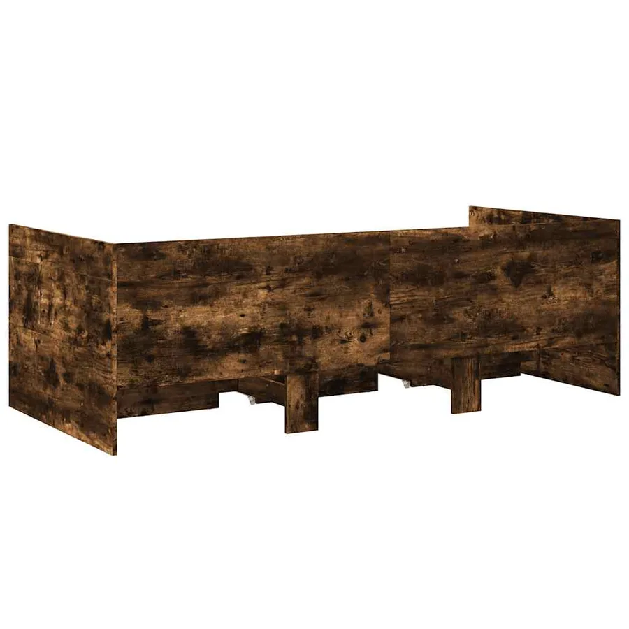 Lit de jour avec tiroirs sans matelas chêne fumé 75x190 cm - 6