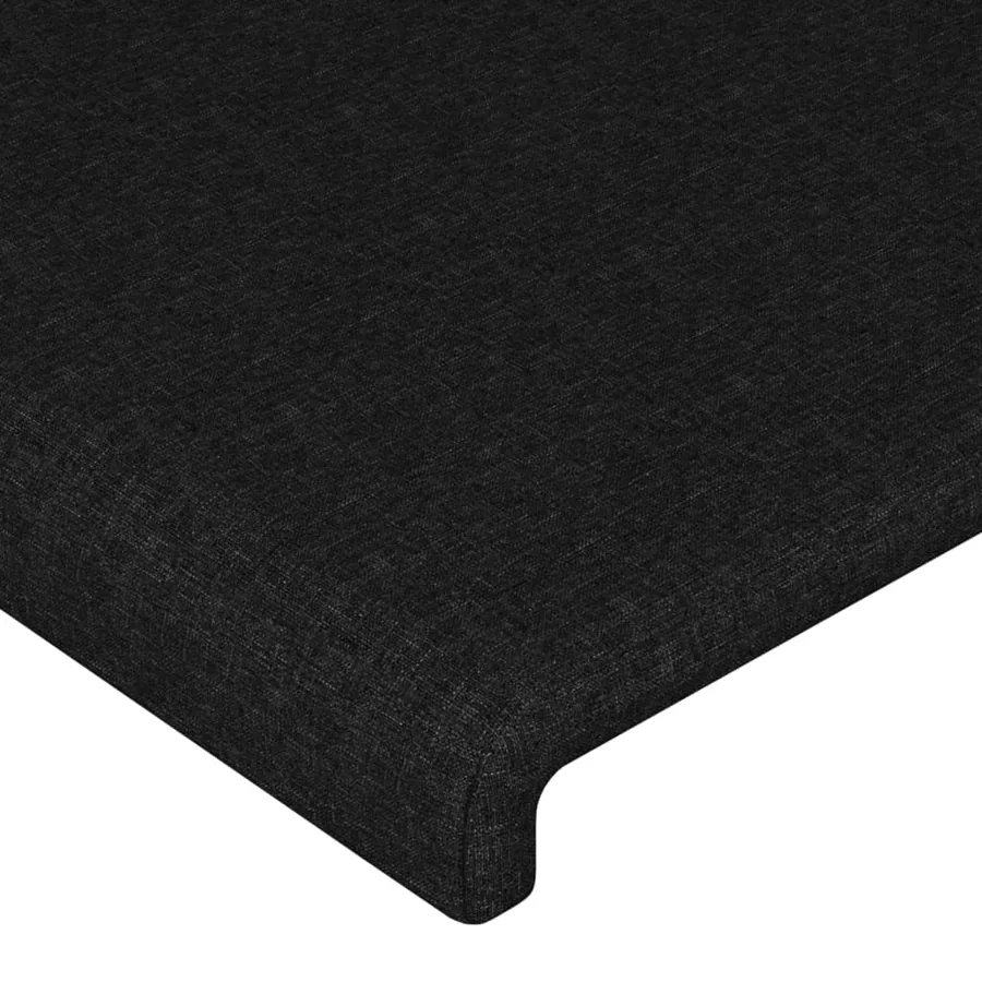 Tête de lit à LED Noir 203x16x78/88 cm Tissu - 5