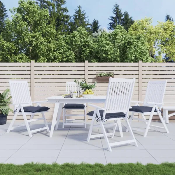 Coussins de chaise lot de 4 bleu marine 50x50x7 cm tissu oxford
