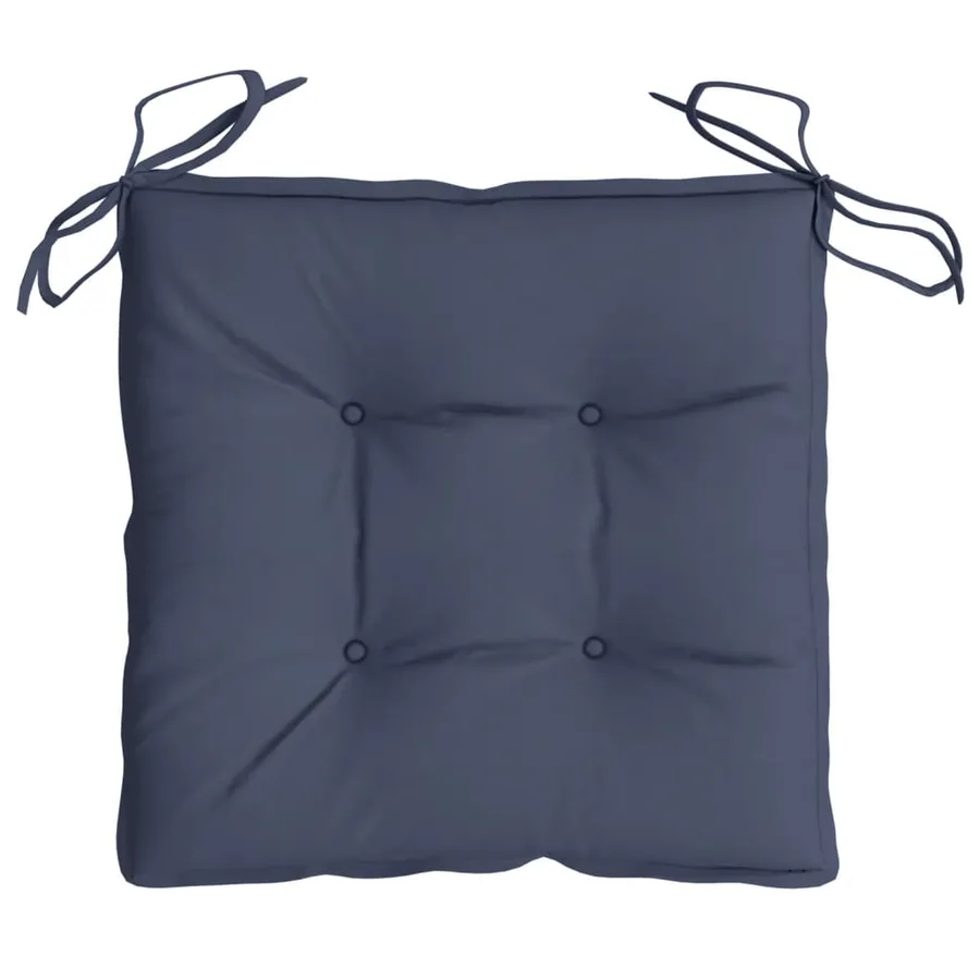 Coussins de chaise lot de 4 bleu marine 50x50x7 cm tissu oxford - 6