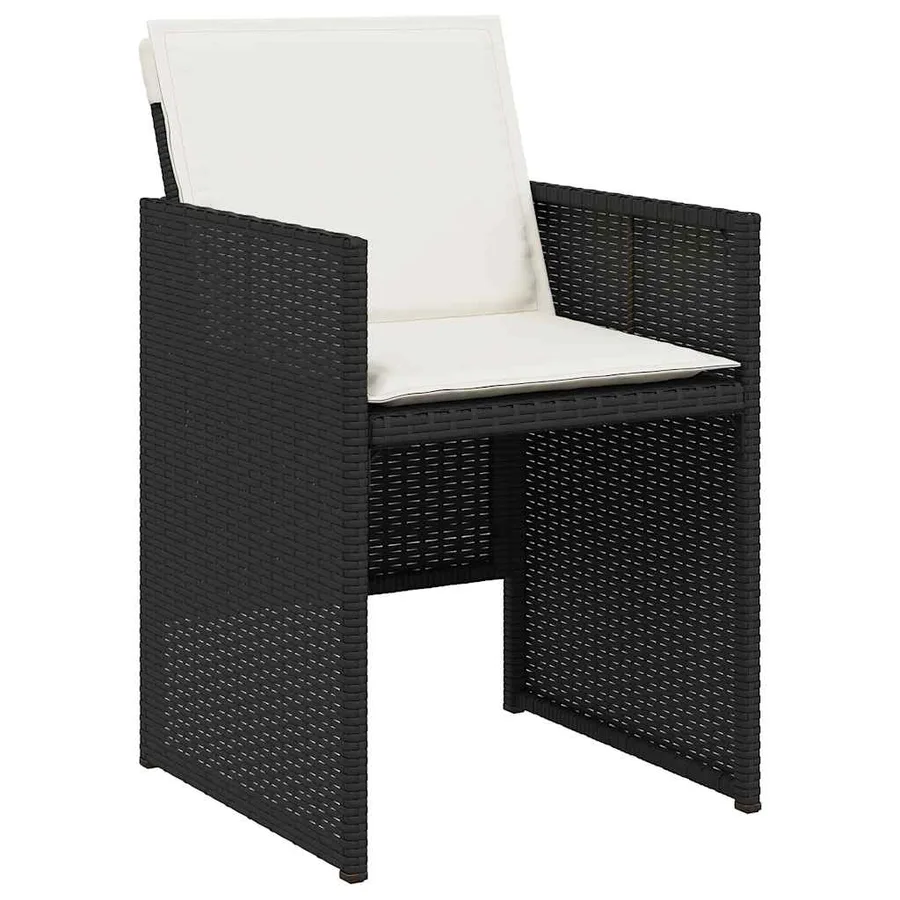 Ensemble à manger de jardin 17 pcs coussins noir résine tressée - 4