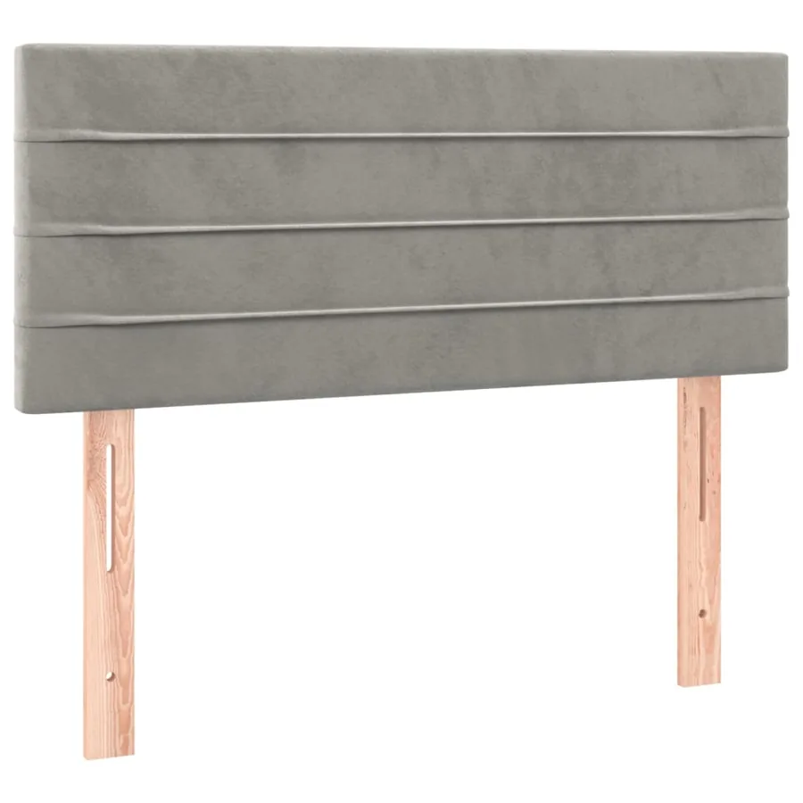 Sommier à lattes de lit avec matelas LED Gris clair 100x200 cm - 7