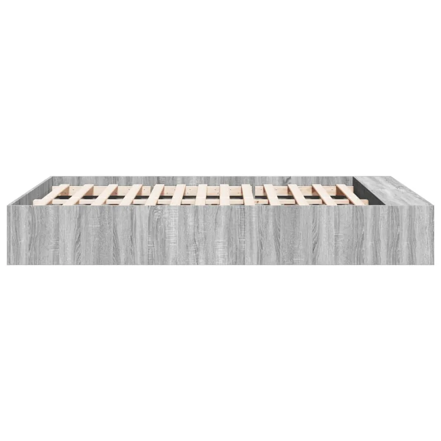 Cadre de lit sans matelas sonoma gris 120x190 cm - 5