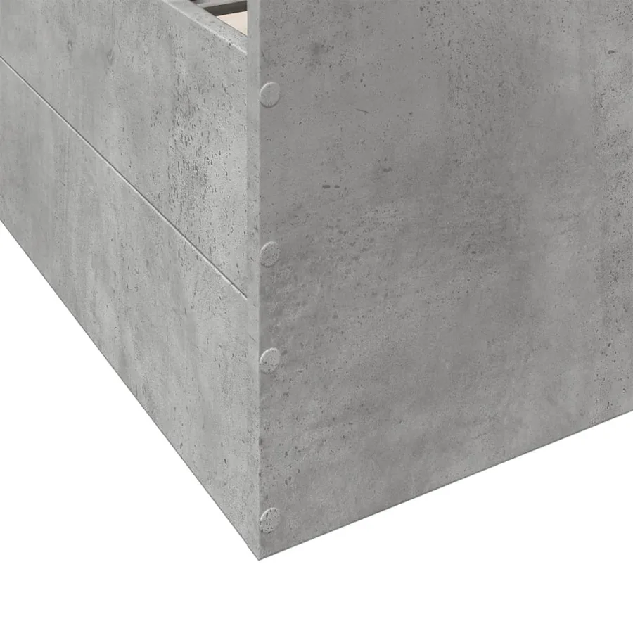 Cadre de lit avec tiroirs sans matelas gris béton 160x200 cm - 8