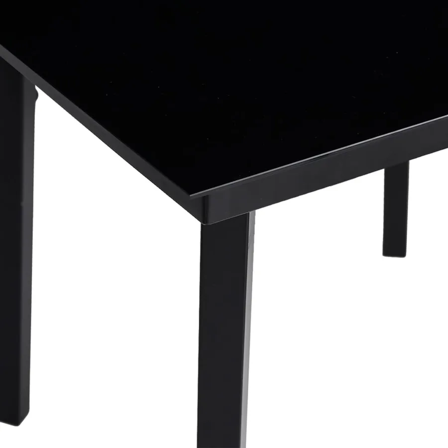 Ensemble à manger de jardin avec coussins 3 pcs Noir - 7
