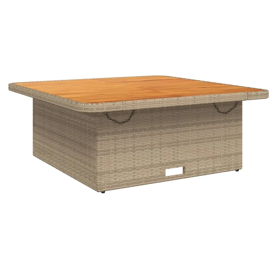 Ensemble à manger de jardin avec coussins 5pcs Beige poly rotin - 4