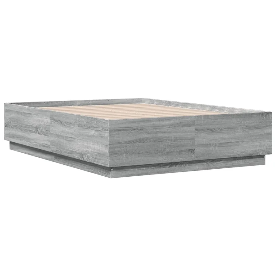 Cadre de lit sans matelas sonoma gris 120x190 cm - 3