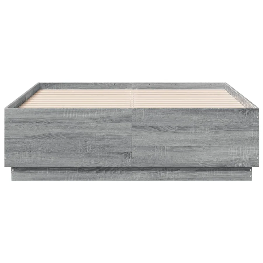 Cadre de lit sans matelas sonoma gris 120x190 cm - 4