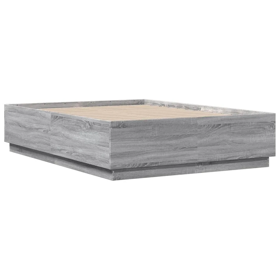 Cadre de lit sans matelas sonoma gris 120x190 cm - 6
