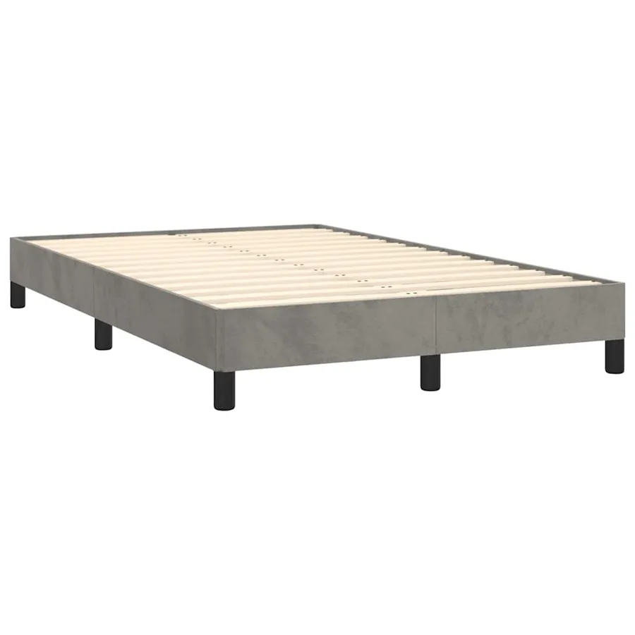 Sommier à lattes de lit avec matelas LED gris clair 120x190 cm - 6