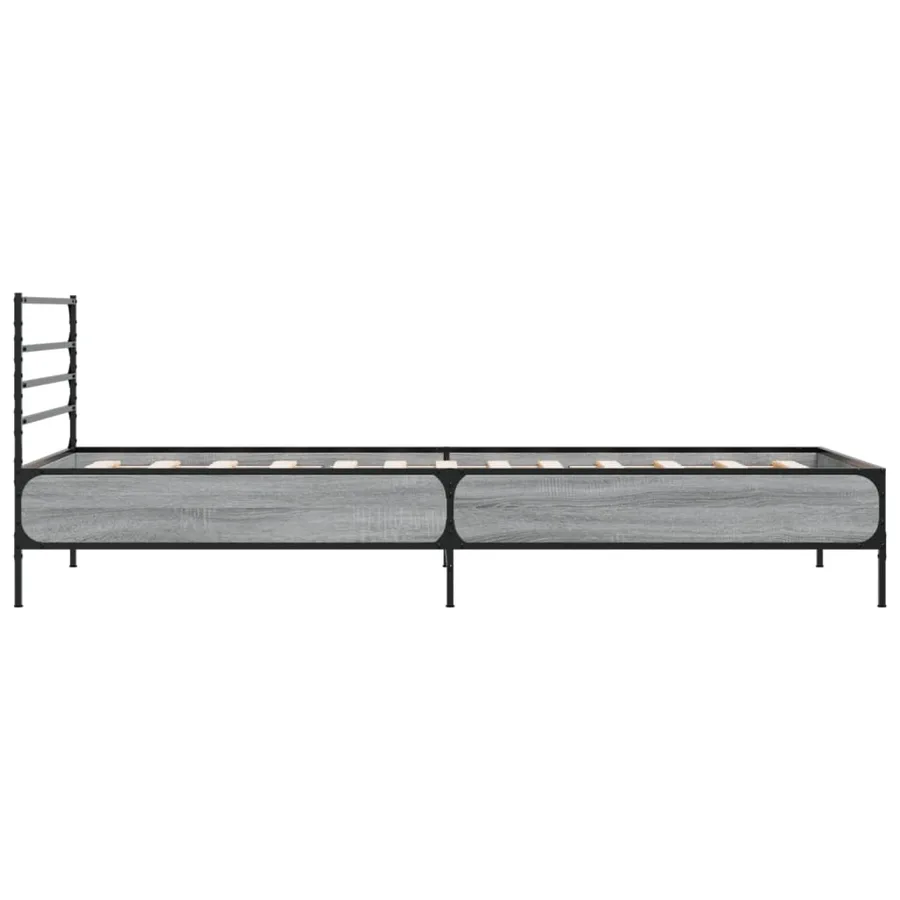 Cadre de lit sans matelas sonoma gris 90x190 cm - 5