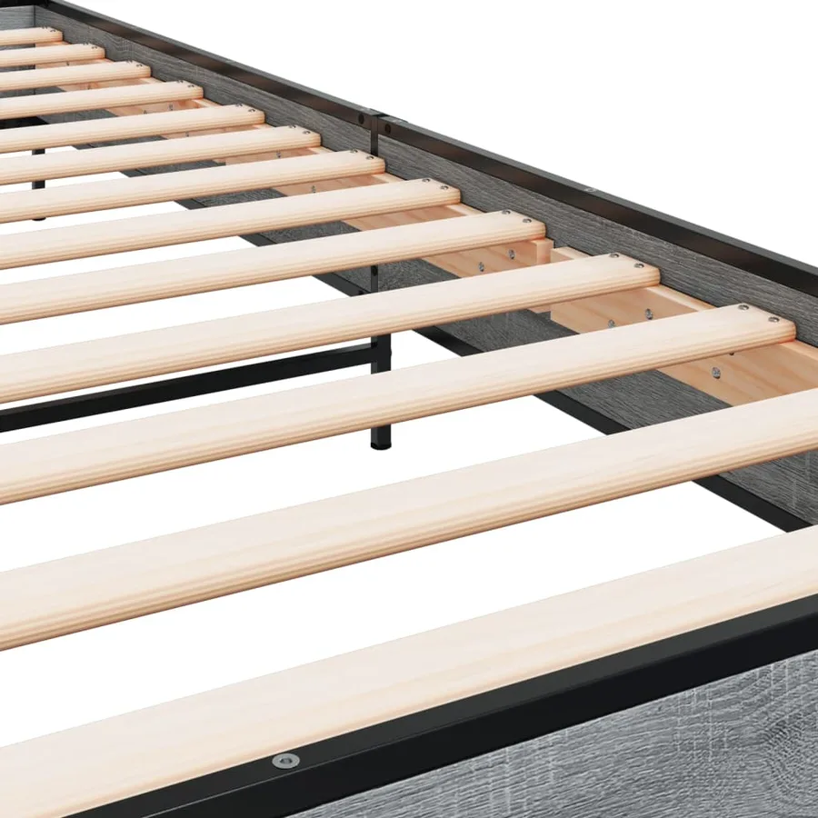 Cadre de lit sans matelas sonoma gris 90x190 cm - 7