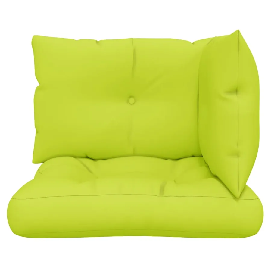 Coussins de palette lot de 3 vert vif tissu - 5