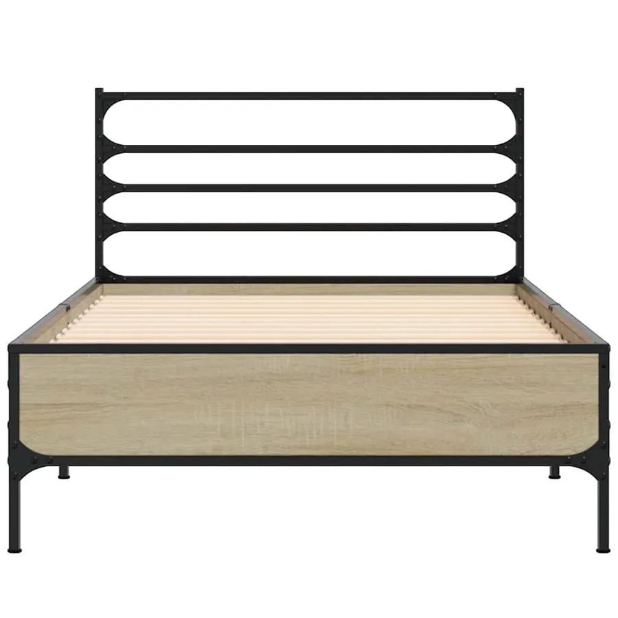 Cadre de lit sans matelas chêne sonoma 100x200 cm - 4