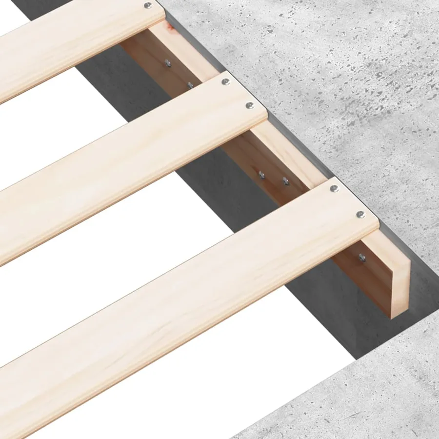 Cadre de lit sans matelas gris béton 90x190 cm - 8