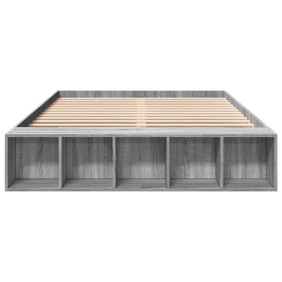 Cadre de lit sans matelas sonoma gris 140x200 cm - 4