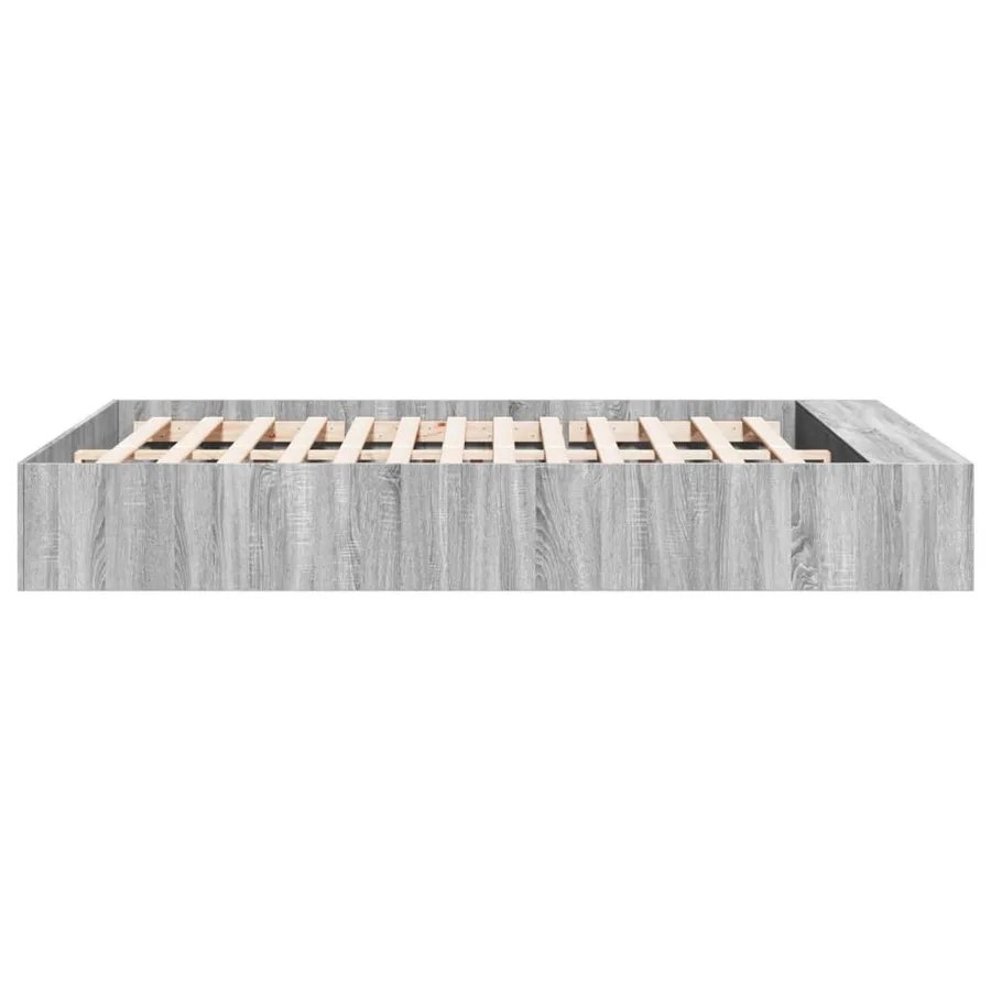 Cadre de lit sans matelas sonoma gris 140x200 cm - 5