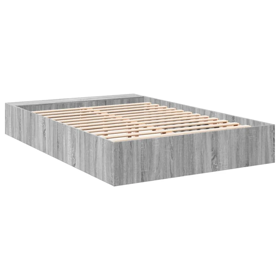 Cadre de lit sans matelas sonoma gris 140x200 cm - 6