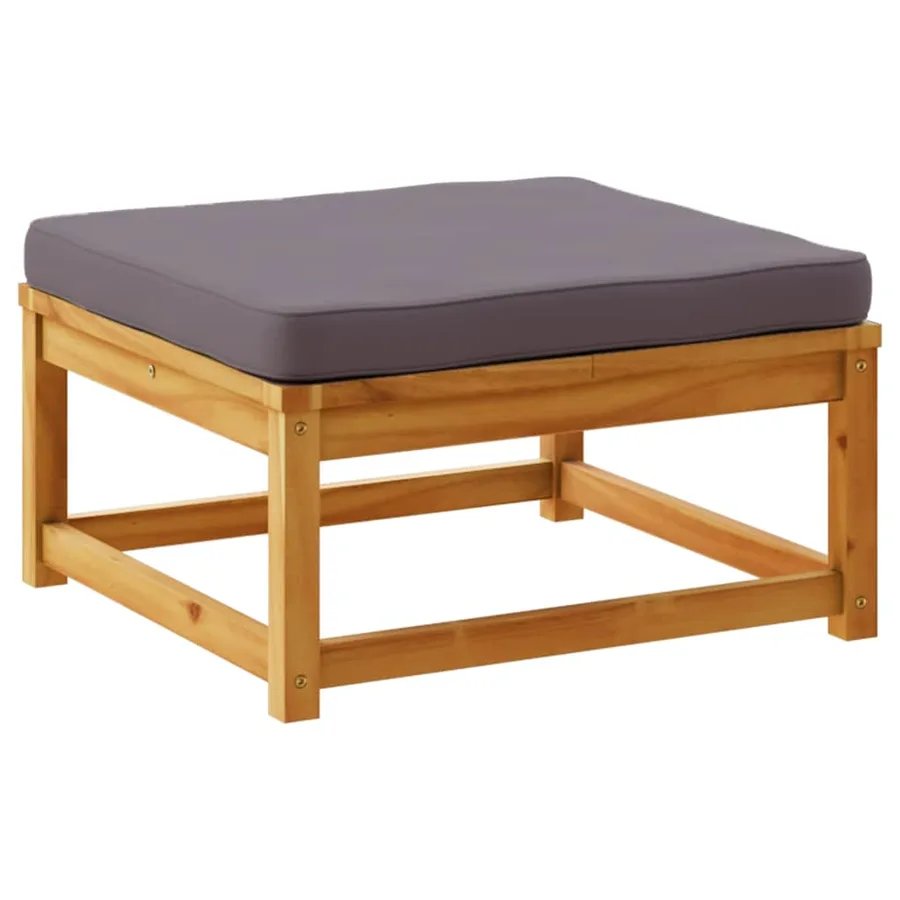 Salon de jardin 6 pcs avec coussins bois d'acacia solide - 3