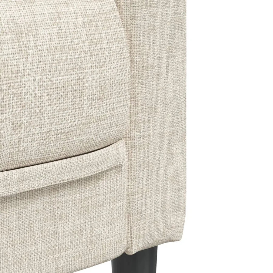 Ensemble de canapés 2 pcs crème tissu - 6