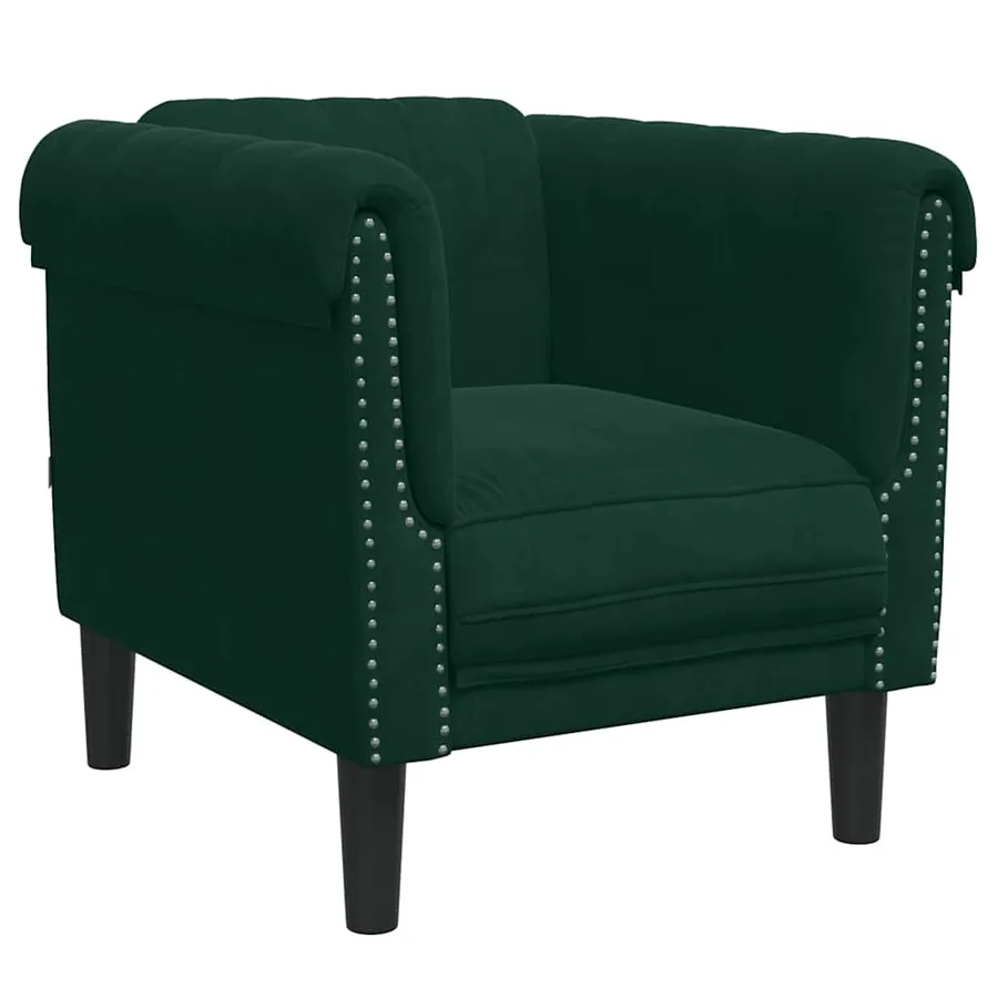 Ensemble de canapés 3 pcs vert foncé velours - 4