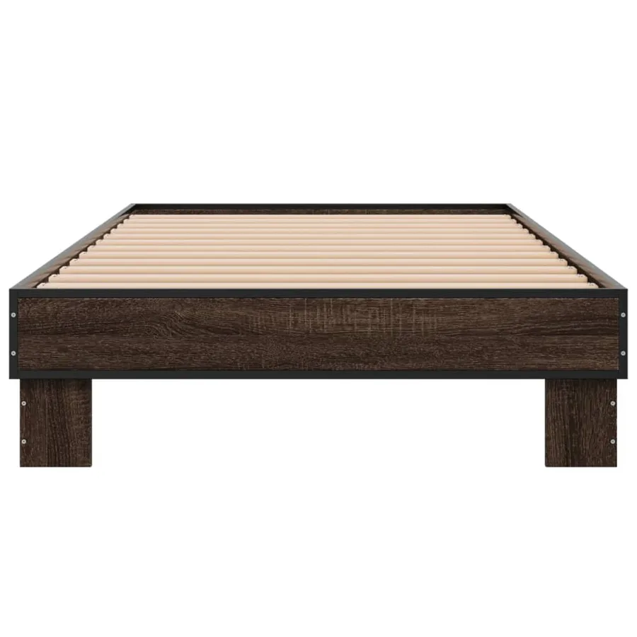 Cadre de lit sans matelas chêne marron 90x190 cm - 4