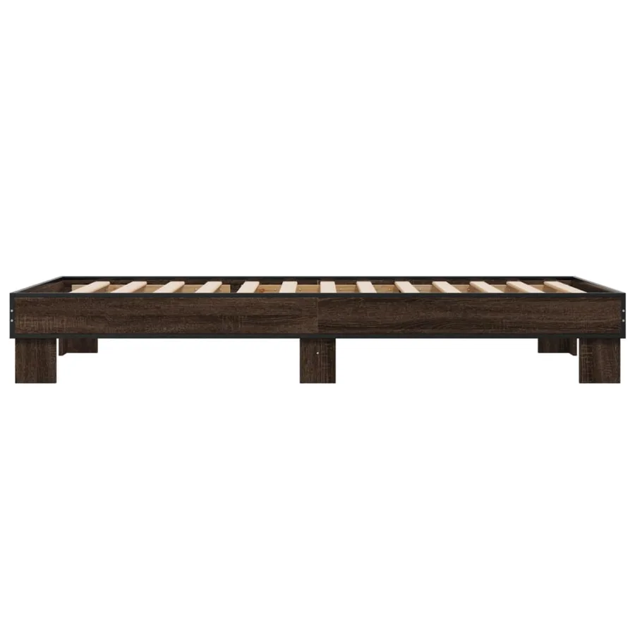 Cadre de lit sans matelas chêne marron 90x190 cm - 5