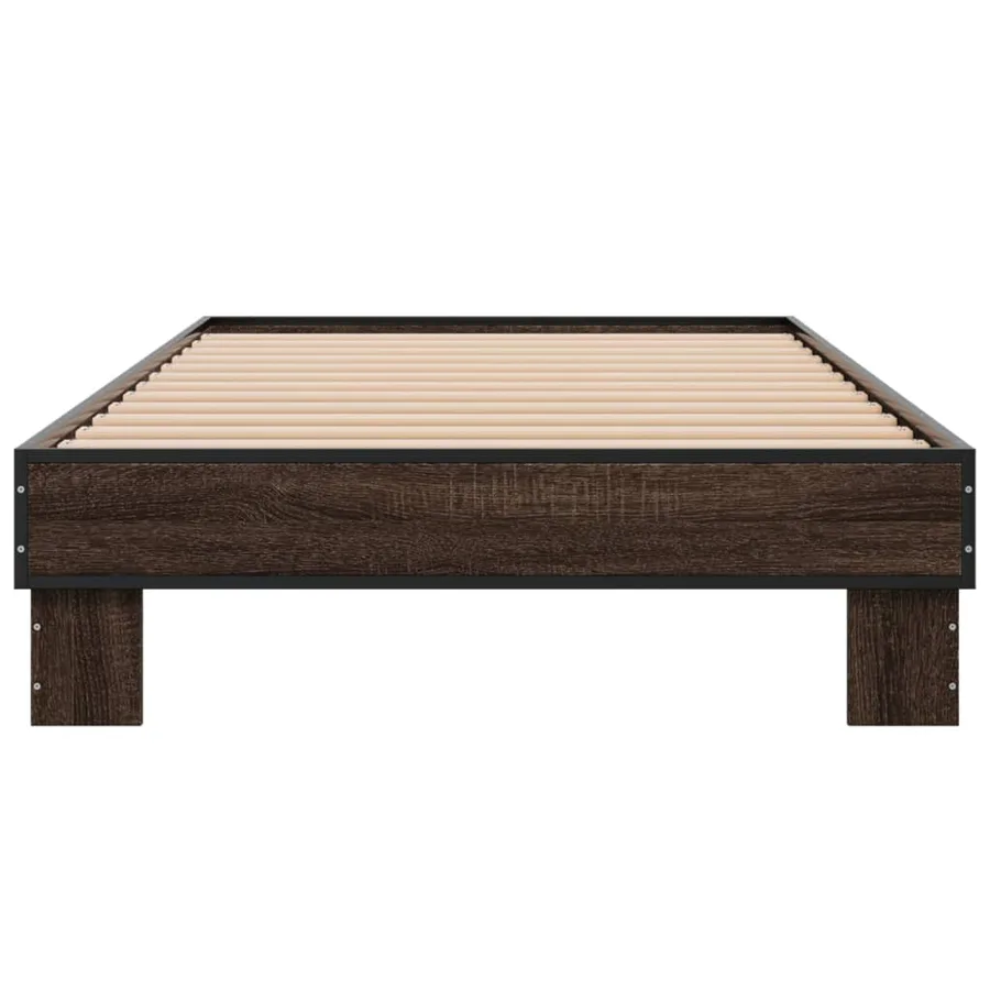 Cadre de lit sans matelas chêne marron 100x200 cm - 4