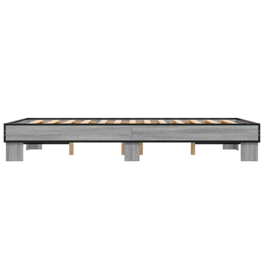 Cadre de lit sans matelas sonoma gris 120x200 cm - 5