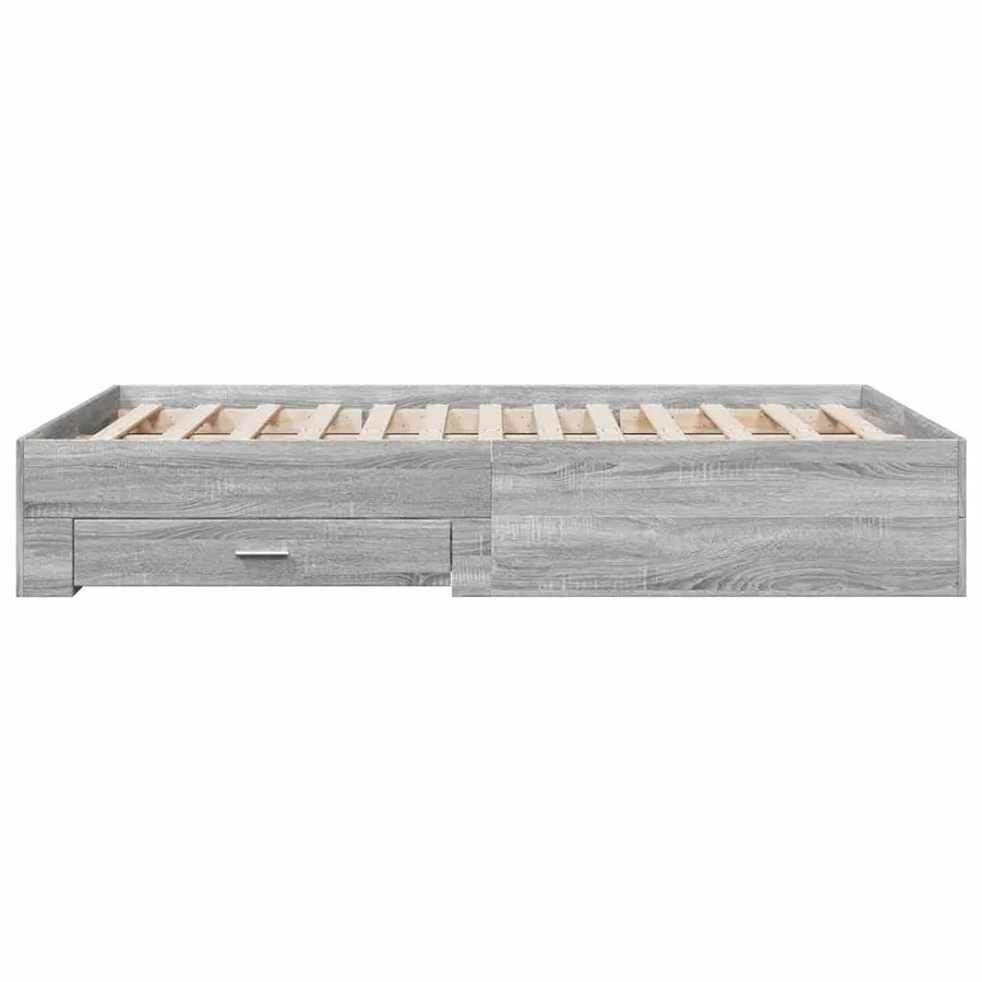 Cadre de lit avec tiroirs sans matelas sonoma gris 140x190 cm - 5