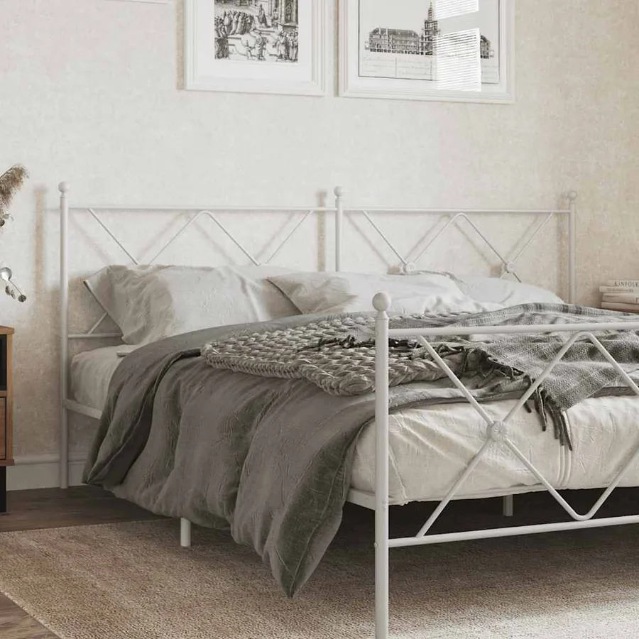Tête de lit de remplacement métal blanc 180 cm