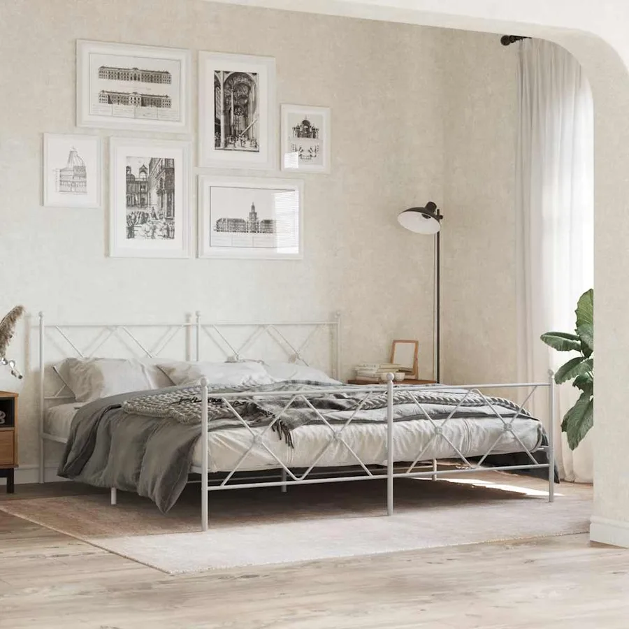 Tête de lit de remplacement métal blanc 180 cm - 3