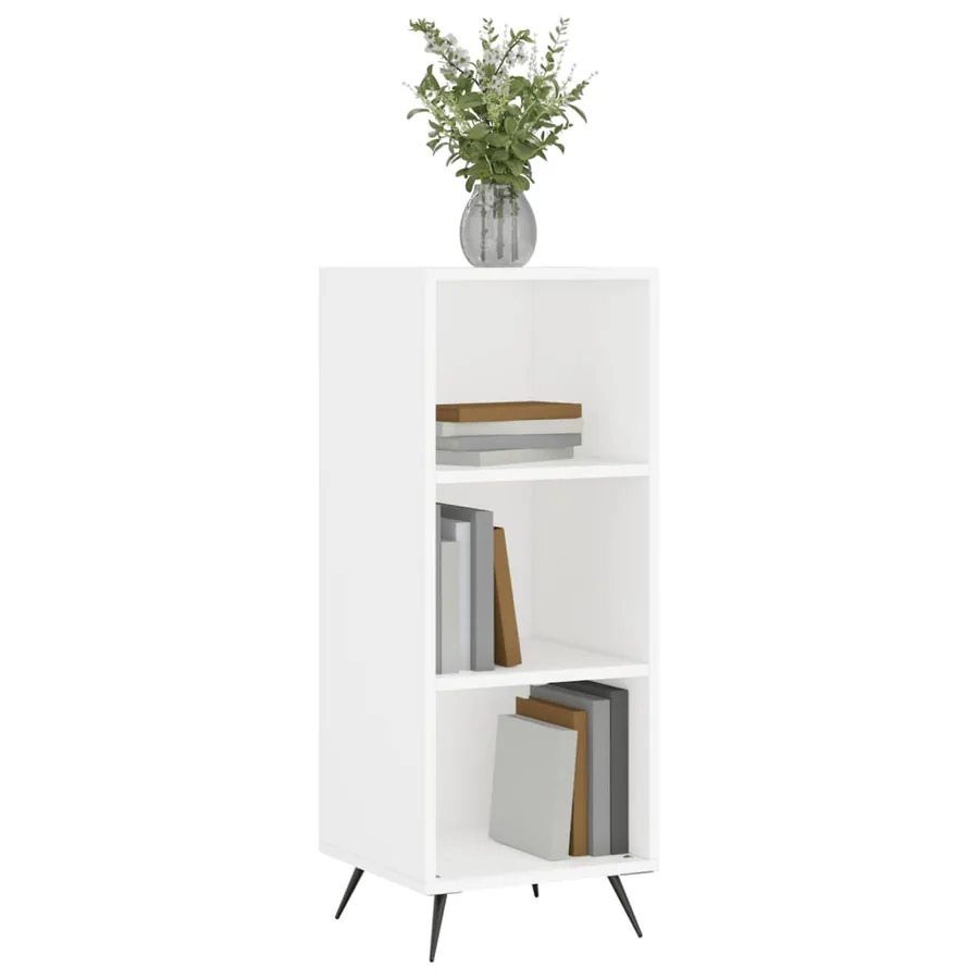 Armoire à étagères blanc 34,5x32,5x90 cm bois d'ingénierie - 3
