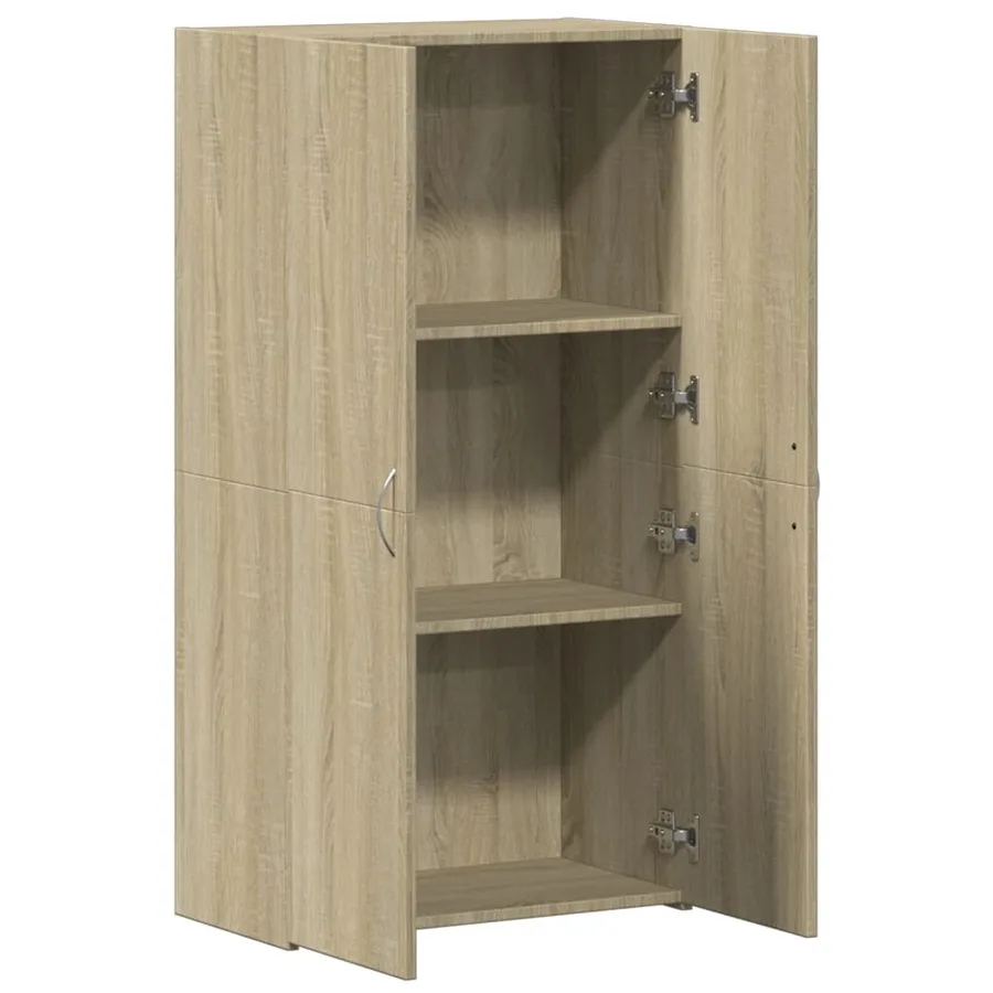 Armoire de classement chêne sonoma 60x32x115 cm bois ingénierie - 7
