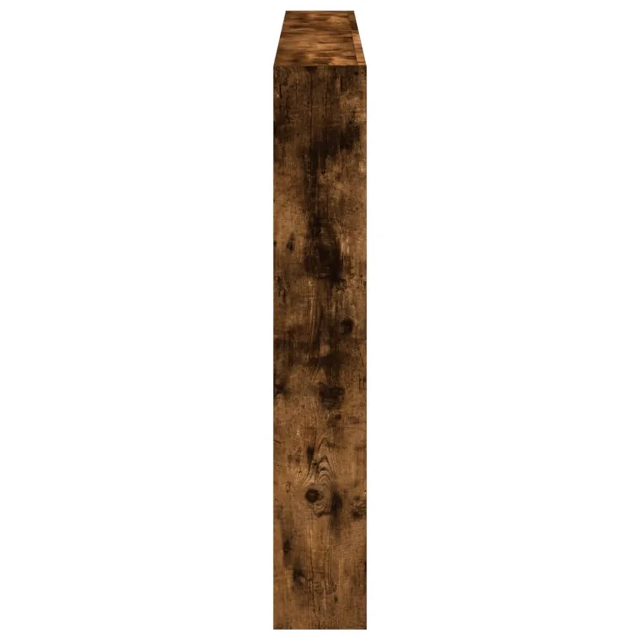 Armoire tête de lit avec LED chêne fumé 160x17x102 cm - 7