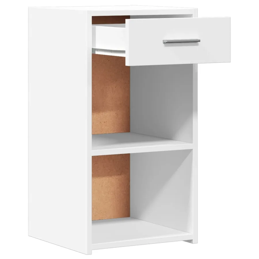 Tables de chevet 2 pcs blanc 35x34x65 cm bois d'ingénierie - 5