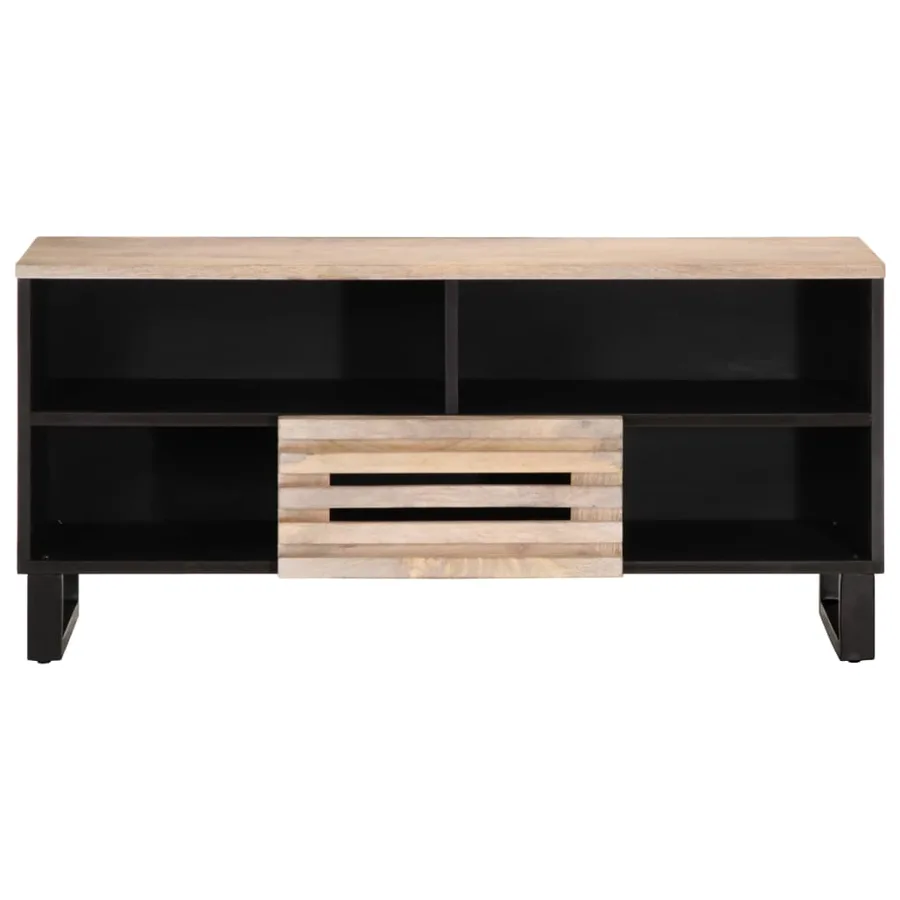 Meuble TV 100x34x46 cm bois massif de manguier - 2