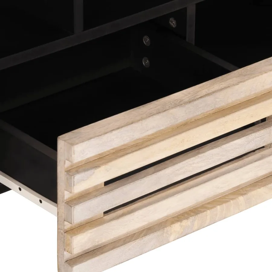 Meuble TV 100x34x46 cm bois massif de manguier - 8