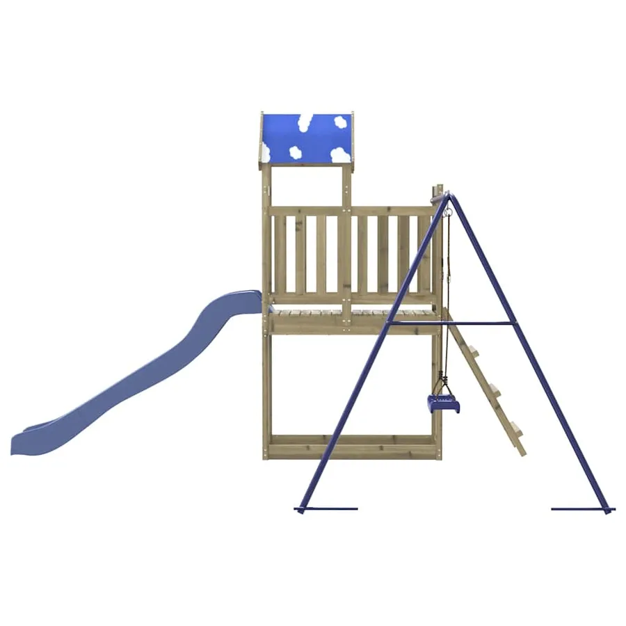 Aire de jeux d'extérieur bois de pin imprégné - 6