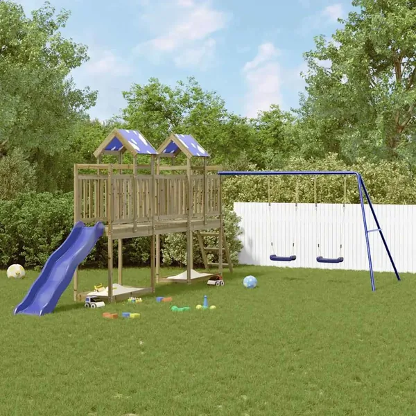 Aire de jeux d'extérieur bois de pin imprégné