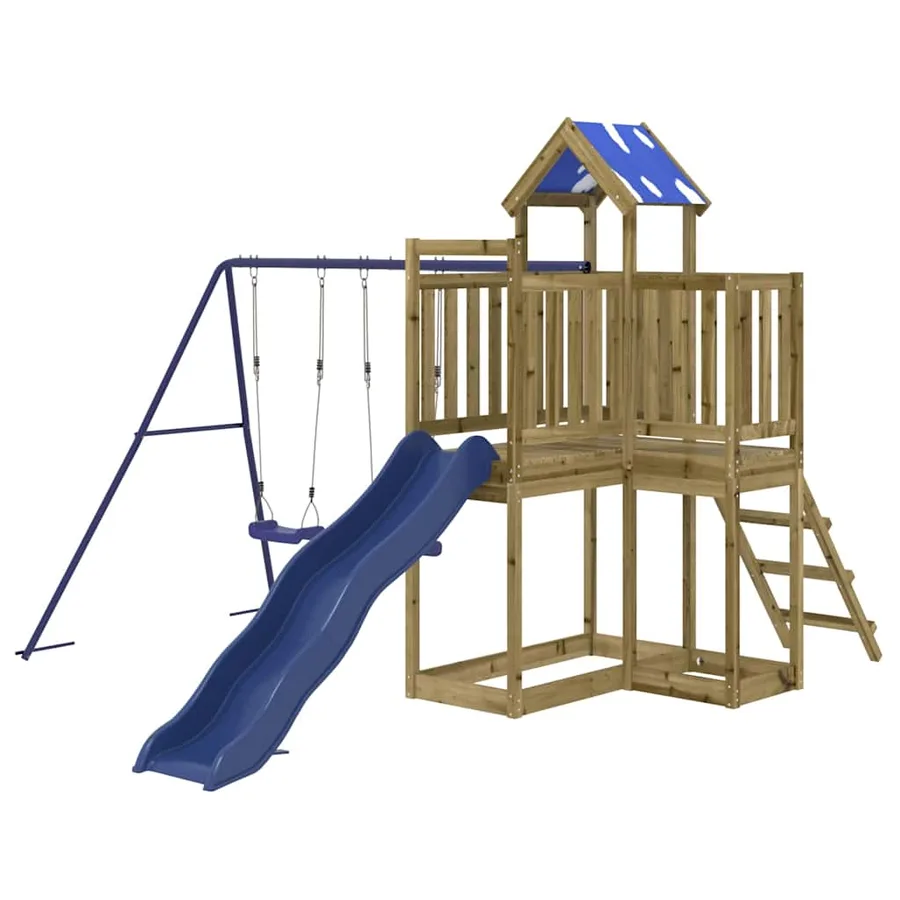 Aire de jeux d'extérieur bois de pin imprégné - 3
