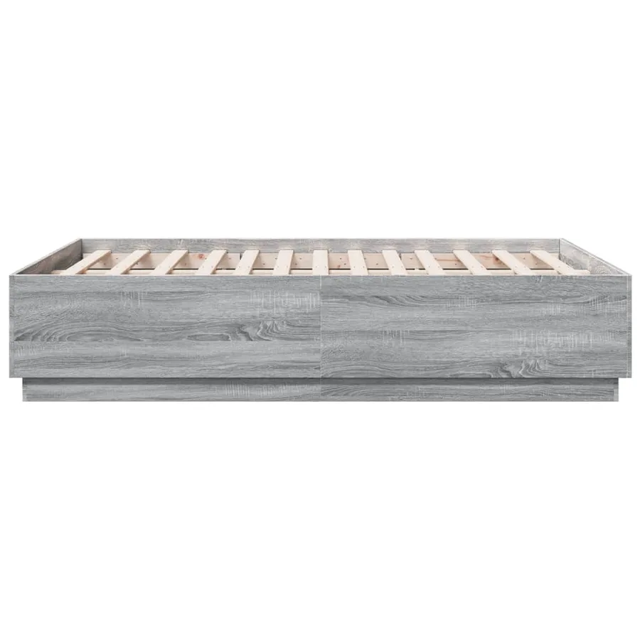 Cadre de lit sans matelas sonoma gris 140x190 cm - 5
