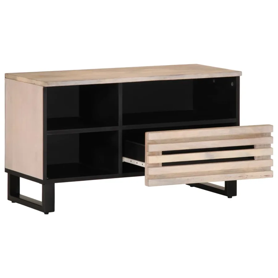 Meuble TV 80x34x46 cm bois massif de manguier - 3