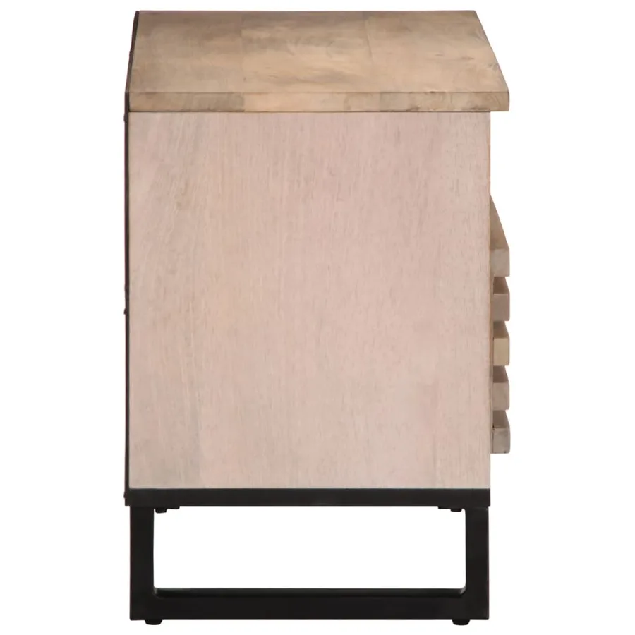 Meuble TV 80x34x46 cm bois massif de manguier - 4